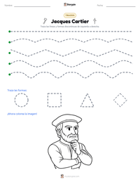 Vista previa de la hoja de trabajo imprimible de Jacques Cartier
