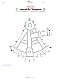 Samuel de Champlain printable worksheet preview