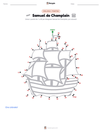 Anteprima della scheda stampabile di Samuel de Champlain