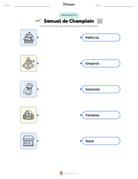 Anteprima della scheda stampabile di Samuel de Champlain