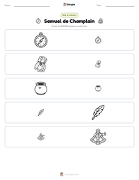 Samuel de Champlain printable worksheet preview