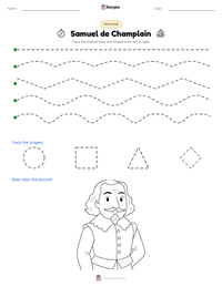 Samuel de Champlain printable worksheet preview
