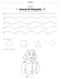 Anteprima della scheda stampabile di Samuel de Champlain