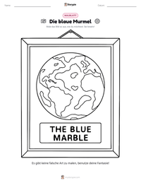 Die blaue Murmel druckbare Arbeitsblatt Vorschau