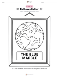 De Blauwe Knikker afdrukbare werkblad voorbeeld