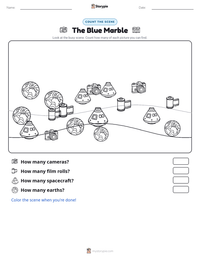 The Blue Marble printable worksheet preview