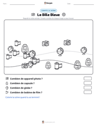 Aperçu de la feuille de travail imprimable La Bille Bleue