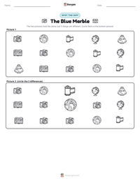 The Blue Marble printable worksheet preview