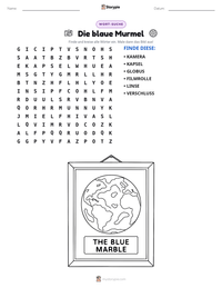 Die blaue Murmel druckbare Arbeitsblatt Vorschau