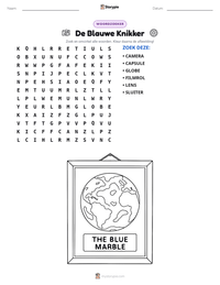 De Blauwe Knikker afdrukbare werkblad voorbeeld