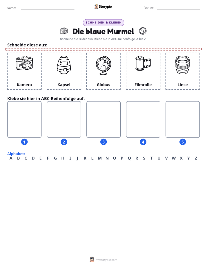 Schneiden & Einfügen Alphabet