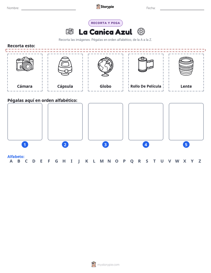 Cortar y Pegar el Alfabeto