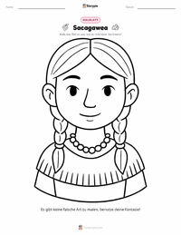Sacagawea Malvorlage für Kinder