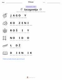 Podgląd drukowalnego arkusza ćwiczeń Sacagawea