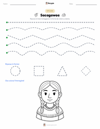 Anteprima della scheda stampabile di Sacagawea