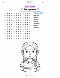 Anteprima della scheda stampabile di Sacagawea