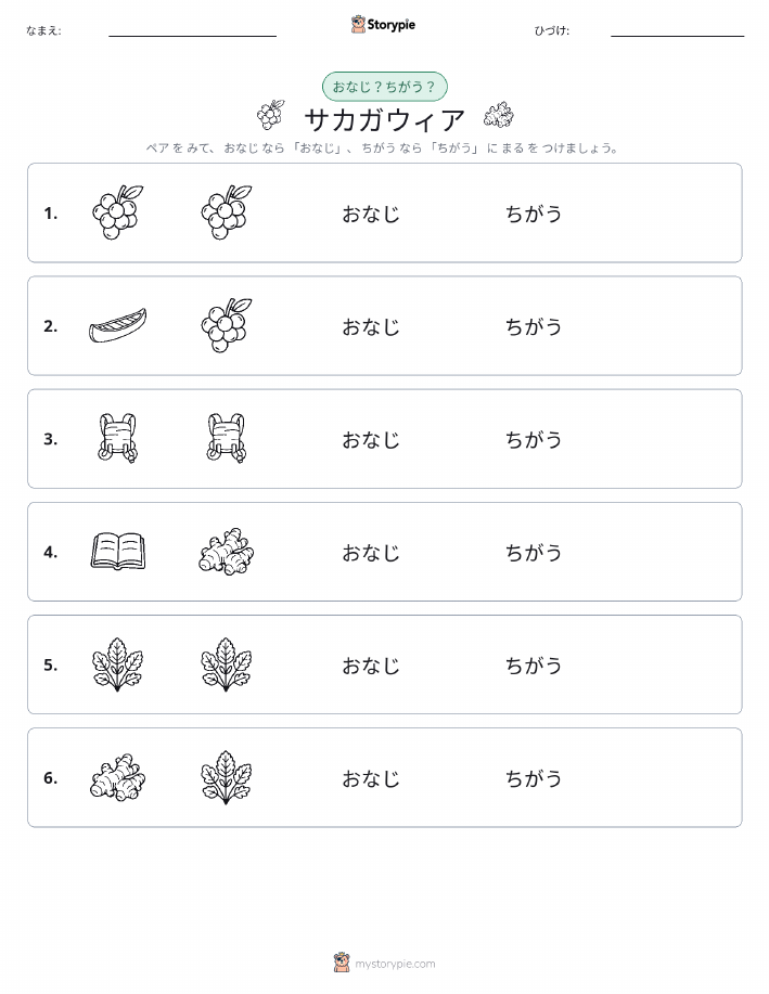 同じか違うか