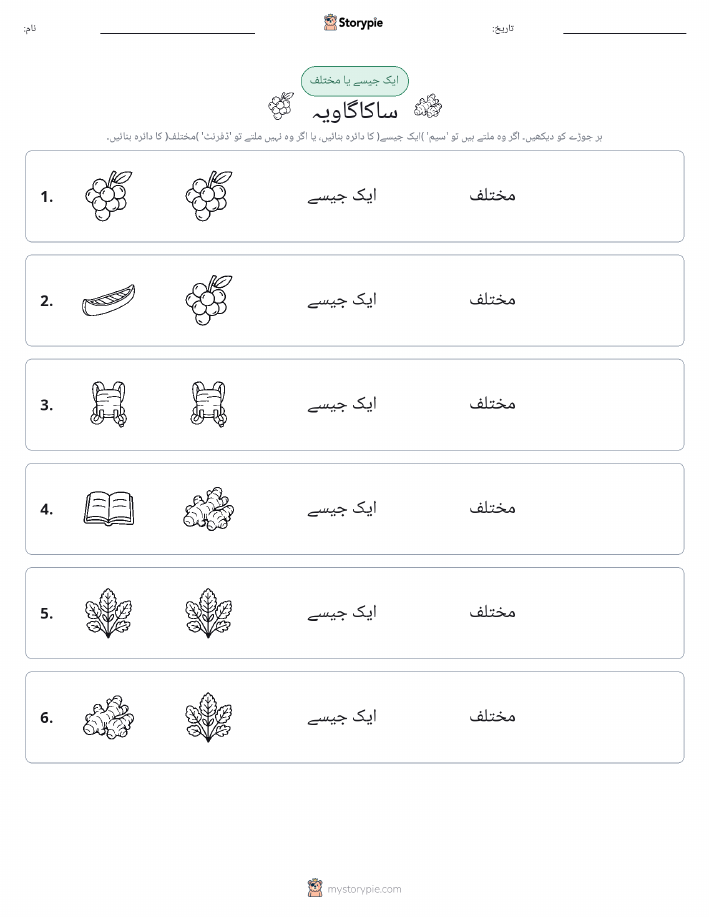 ایک جیسا یا مختلف