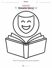 Character (story) printable worksheet preview