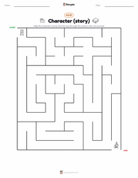 Character (story) printable worksheet preview