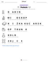 Podgląd drukowalnego arkusza ćwiczeń Fotosynteza