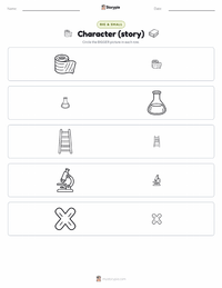 Character (story) printable worksheet preview