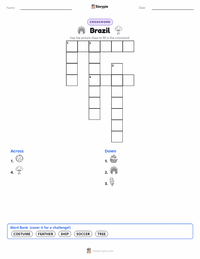 Brazil printable worksheet preview