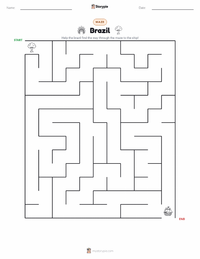 Brazil printable worksheet preview