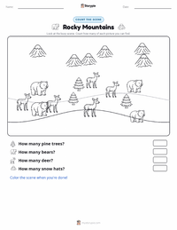 Rocky Mountains printable worksheet preview
