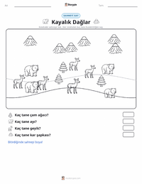 Kayalık Dağlar yazdırılabilir çalışma sayfası önizlemesi