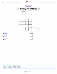 Rocky Mountains printable worksheet preview