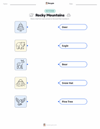 Rocky Mountains printable worksheet for kids