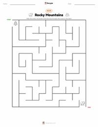 Rocky Mountains printable worksheet preview
