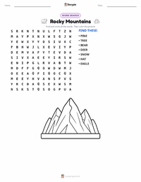Rocky Mountains printable worksheet preview