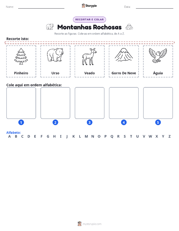 Recortar & Colar Alfabeto