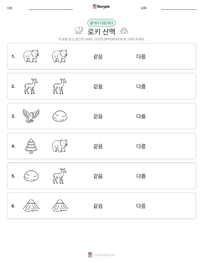 같은 것 또는 다른 것