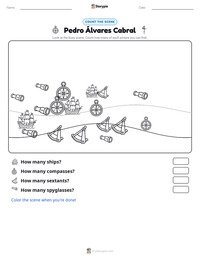 Pedro Álvares Cabral printable worksheet preview