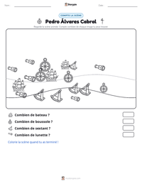 Aperçu de la feuille de travail imprimable Pedro Álvares Cabral