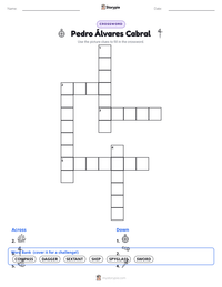 Pedro Álvares Cabral printable worksheet preview
