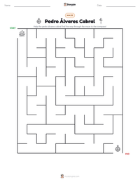 Pedro Álvares Cabral printable worksheet preview
