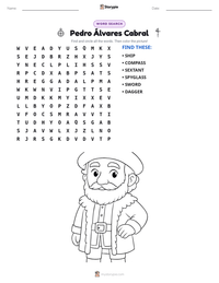 Pedro Álvares Cabral printable worksheet preview