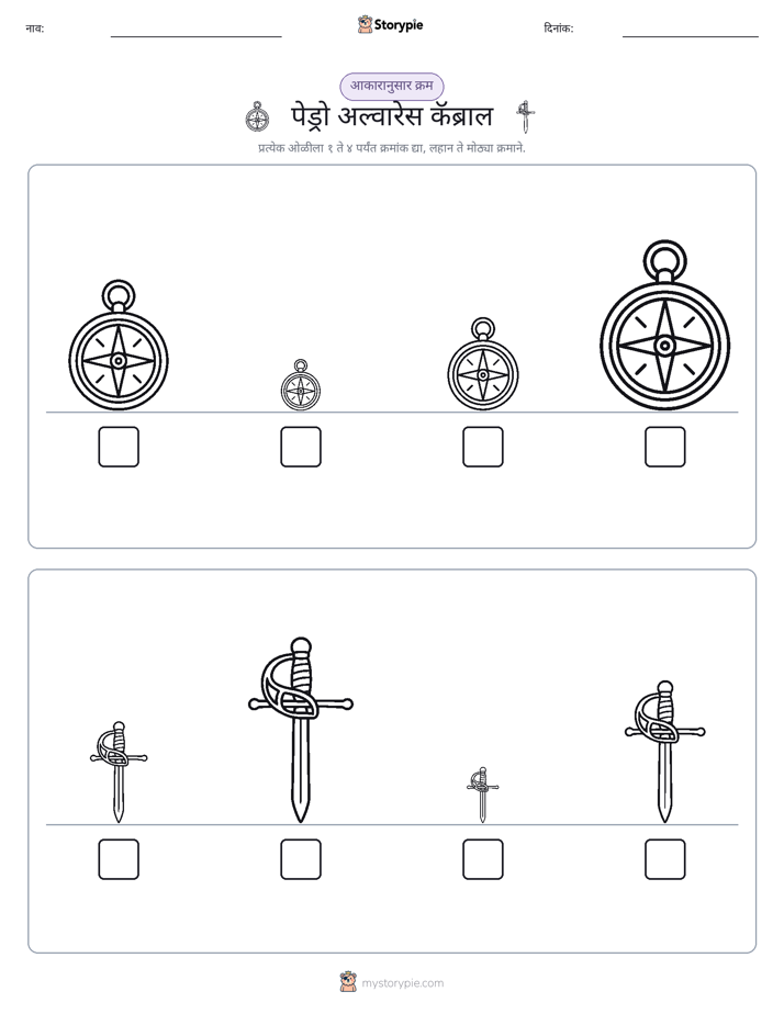 आकार क्रम