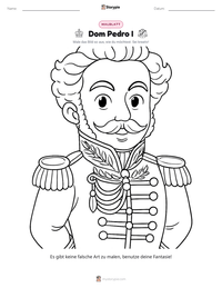 Dom Pedro I druckbare Arbeitsblatt Vorschau