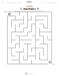 Aperçu de la feuille de travail imprimable Dom Pedro I