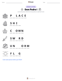 Dom Pedro I printable worksheet preview