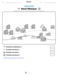 Aperçu de la feuille de travail imprimable Oscar Niemeyer