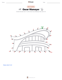Oscar Niemeyer printable worksheet preview