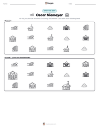 Oscar Niemeyer printable worksheet preview