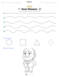 Oscar Niemeyer printable worksheet preview
