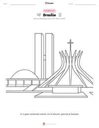Brasília afdrukbare werkblad voorbeeld